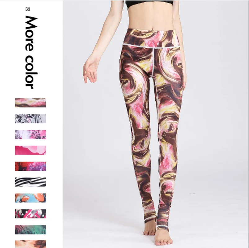

Women Sport Clothing High Waist Tummy Control Over The Heel Pants Fast Drying Fitness Running Sportwear Dancing Leggings