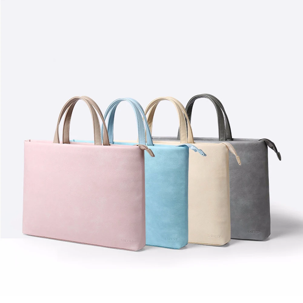 

13 14 15 15.6 inch Laptop Handbag for Macbook Air Pro Dell HP Soft PU Leather Briefcase Fashion Notebook Shoulder Messenger Bag