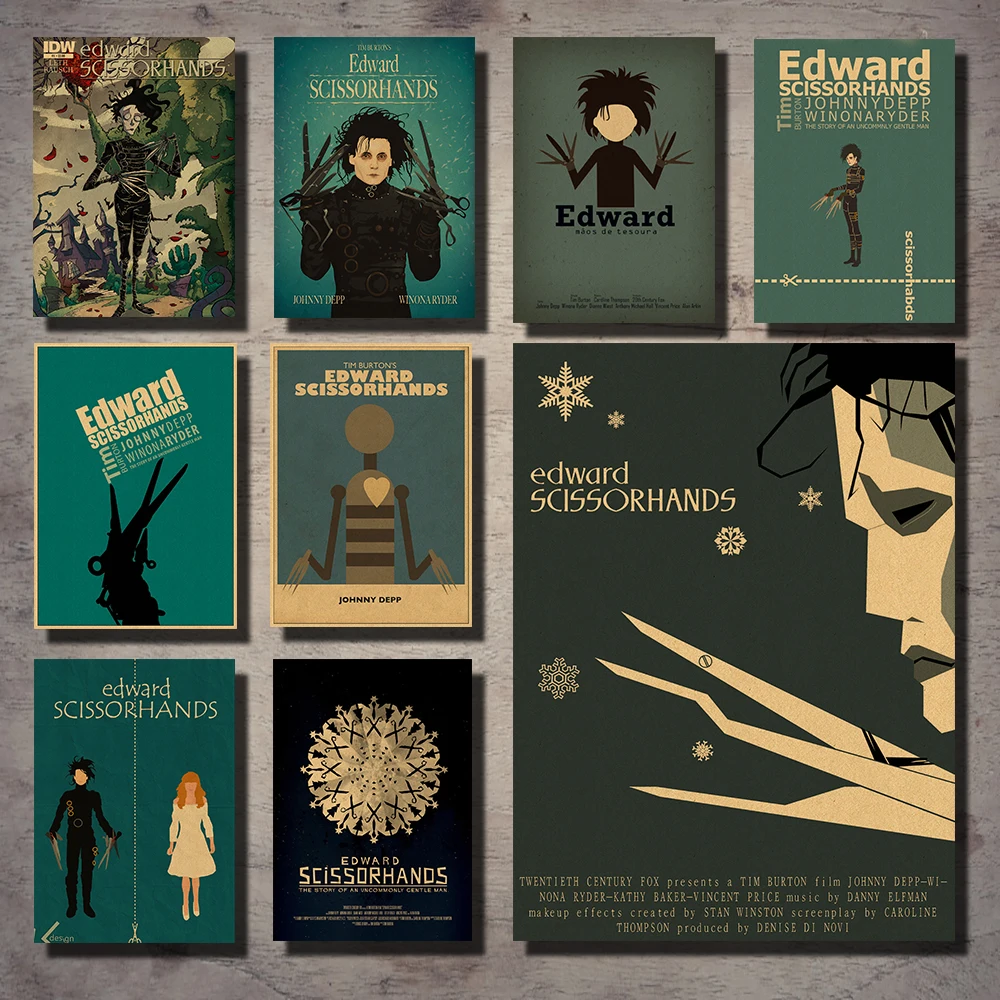 

Edward Tim Burton Johnny Depp Winona Bar Cafe decoration painting
