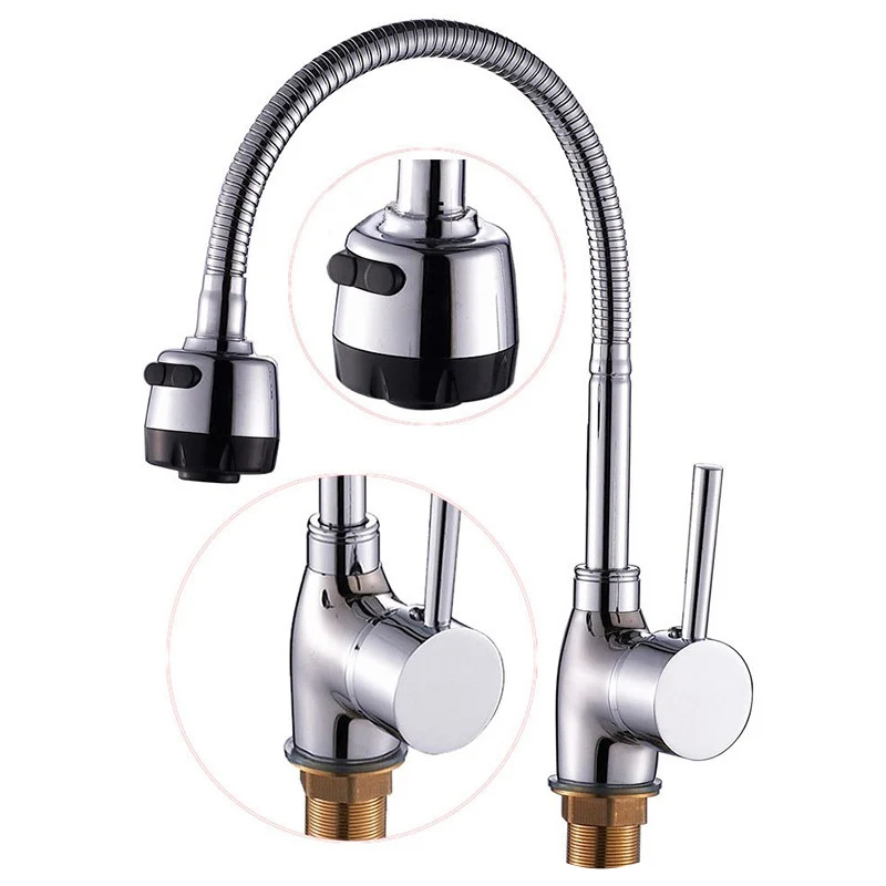 Free Shipping Solid Brass Kitchen Mixer Cold and Hot Kitchen Tap Single Hole Water Tap Kitchen Faucet torneira cozinha FLG60003 Free Shipping Solid Brass Kitchen Mixer Cold and Hot Kitchen Tap Single Hole Water Tap Kitchen Faucet torneira cozinha FLG60003