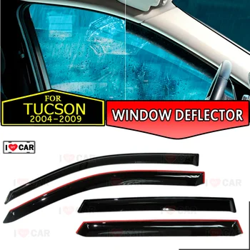 

Window deflector for Hyundai Tucson 2004-2009 car window deflector wind guard vent sun rain visor cover car styling decor