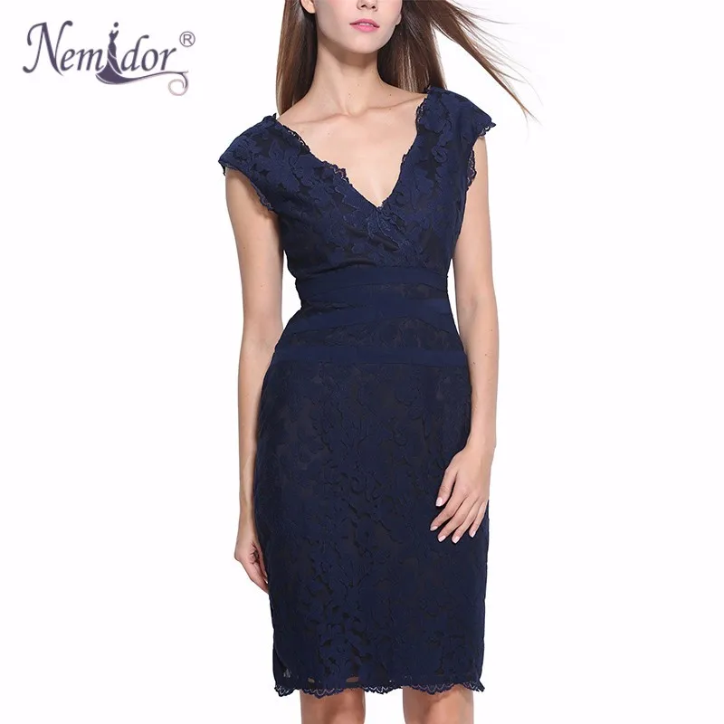 Manydress Women's Elegant Sleeveless Scalloped Party Floral Lace Cocktail Dress (15)