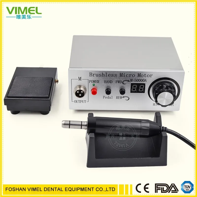 

5,0000 rpm Non-carbon Dental lab micromotor G800 brushless micro motor polisher with E-type dental handpiece