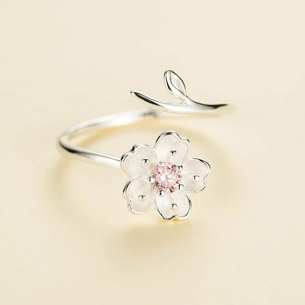 XIYANIKE 925 пробы Серебряное Кольцо женское цветущее вишня кольца для женщин простые и свежие Индивидуальные свадебные кольца VRS2280