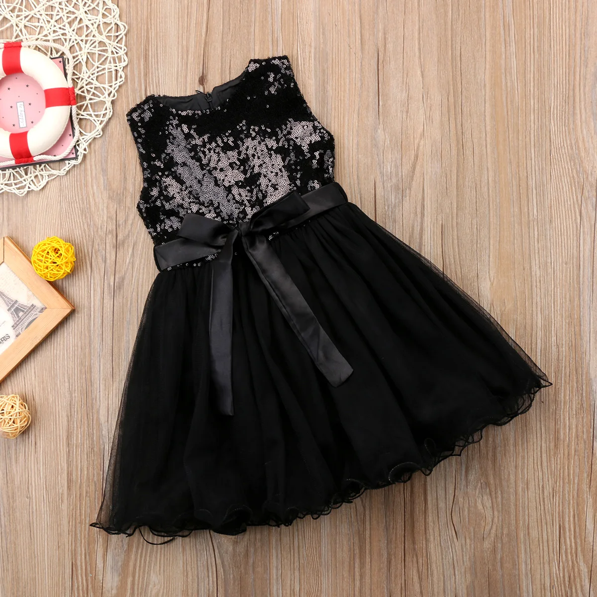 girls black frock