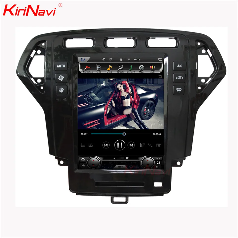 Excellent KiriNavi Vertical Screen Tesla Style Android 8.1 10.4" Car Dvd Player For Ford Mondeo Car Radio Gps Navigation 2007-2010 4G WIFI 4