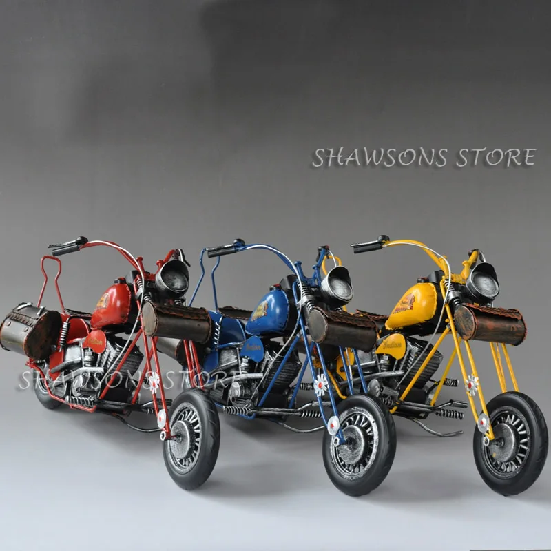 

1:8 Handmade Metal Motorcycle Model Collections Chopper Cruiser Bike Large Size Replica Home Ornament