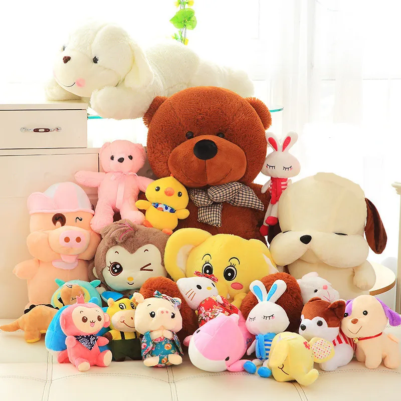 

New 15cm Cute Plush Giraffe\Rabbit\teddy bear Soft Toys Animal Dear Doll Baby Kids Children Birthday Gift 1pcs Free Shipping
