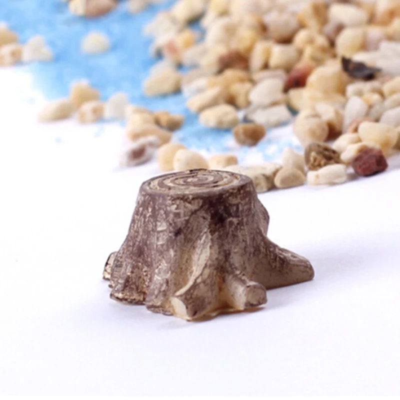 

New DIY Tree Stump Base Mini Resin Crafts Fairy Garden Miniatures Terrarium/Micro Landscape Home Decoration Accessories 1Pcs