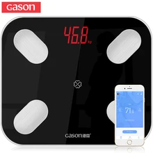 GASON S4 напольные весы научно-исследовательских умный электронный светодиодный цифровой Вес Ванная комната баланс Bluetoot