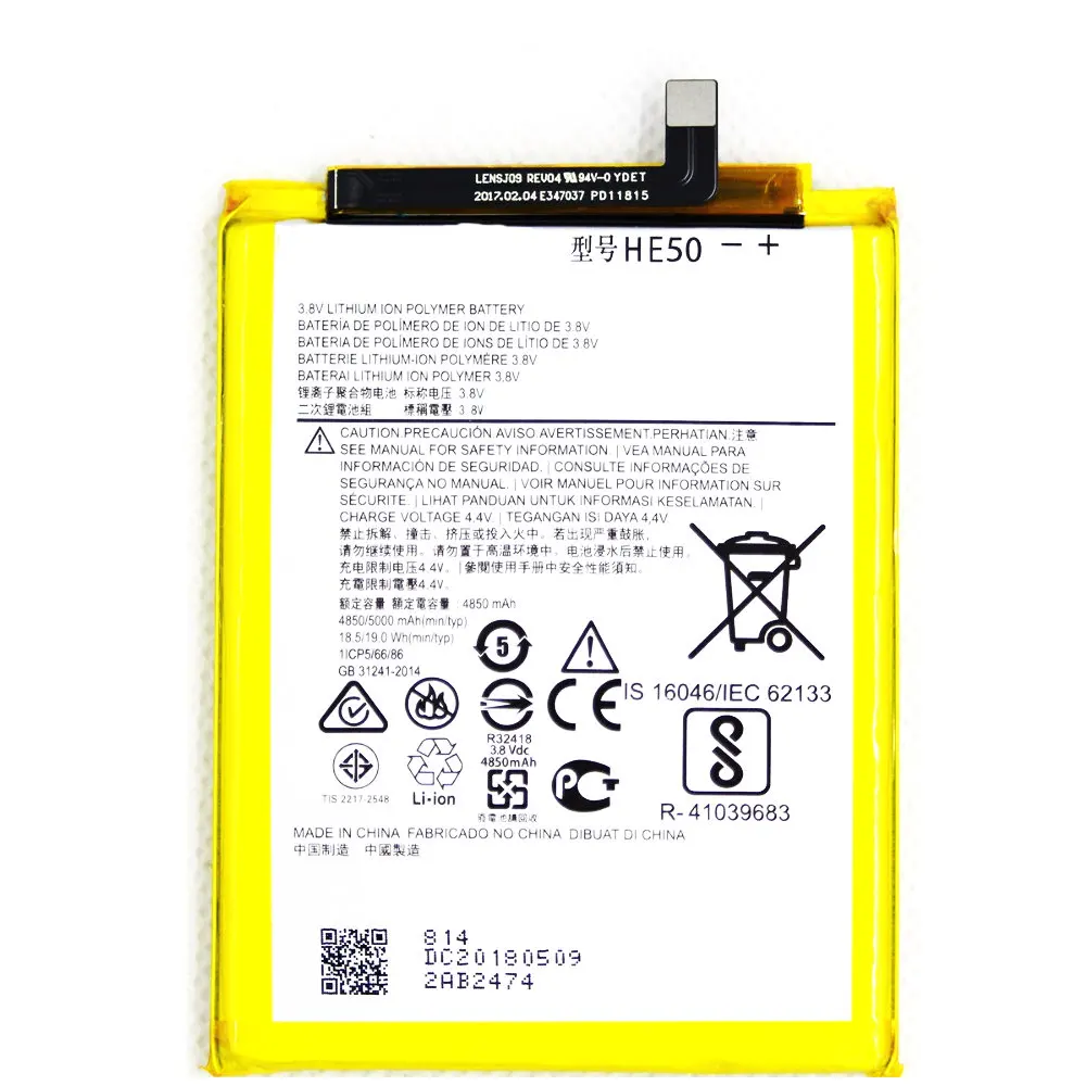 

High quality Replacement Battery 5000mAh HE50 SNN5989A for Motorola Moto E4 Plus XT1770 XT1771 XT1775 XT1774 XT1776 Mobile Phone