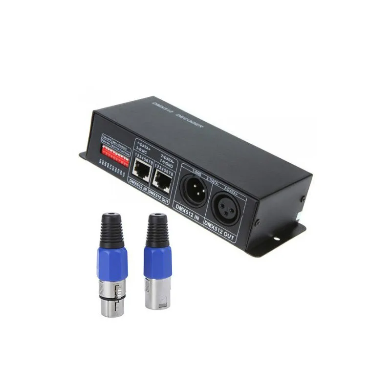 4CH DC12 24V RGBW DMX 512 декодер светодиодный контроллер RGB led DMX512 4 канала * 8A для