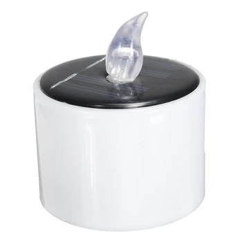 

Solar Powered LED Candle Yellow Flickering Lamp Simulation Color Flame Tea Lights Home Wedding Birthday Party Decoration
