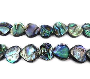 

12mm 1Strand Approx. 15.5" Peacock Abalone Shell Loose Coin Beads Shell Beads Heart Shape Mother of Pearl Beads DIY Jewelry