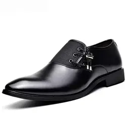 Новый 2018 Pu Кожаные модельные туфли обувь для Мужская деловая обувь весна острый носок свадебные Бизнес обувь мужской моды Blm-951