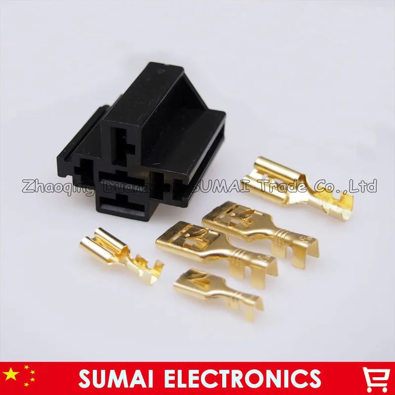 5 Pin 6.3mm/9.5mm Car socket,5Pin Car/Auto Relay socket holder plug