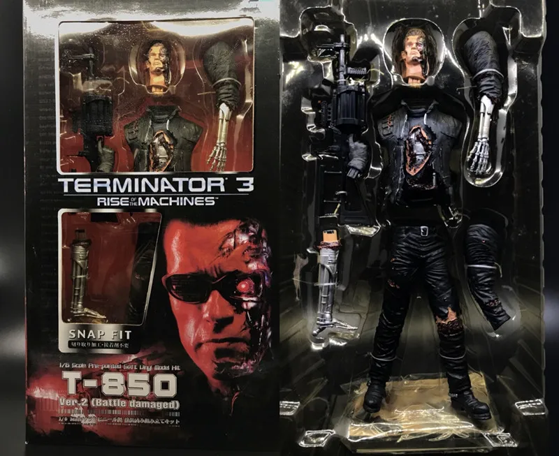 

NECA Terminator 2 T-800 Qenisys Arnold Schwarzenegger doll battle damage 18inch movable T800 action figure doll soldier