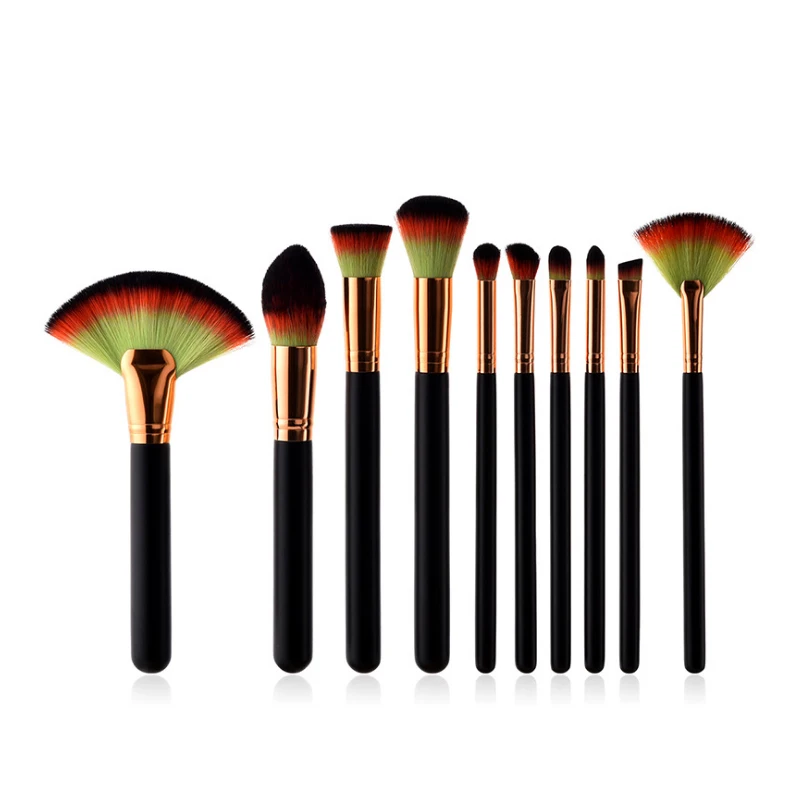 2018 10pcs Professional Makeup Brushes Set Powder Blush Foundation
