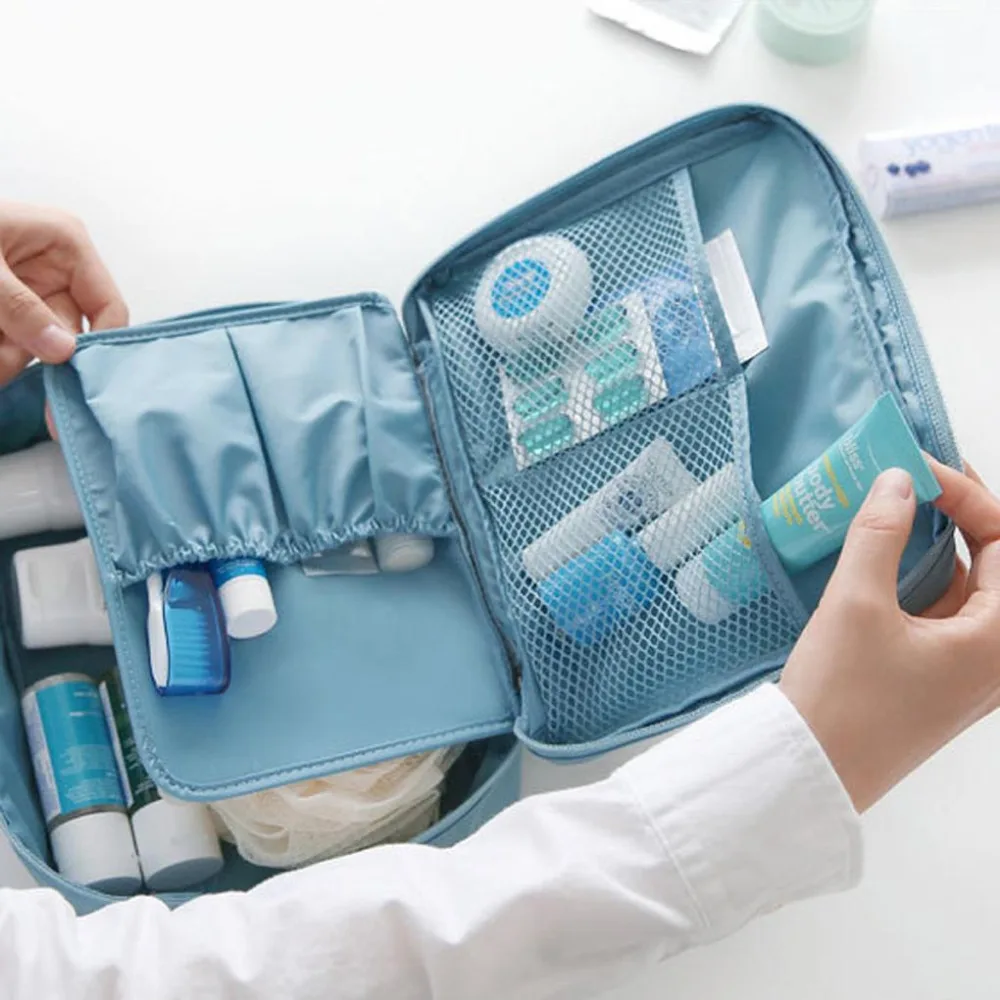المحمولة سستة حقيبة التخزين عالية الجودة حقيبة الإناث للماء التجميل حقائب مكياج السفر المنظم ل أدوات الزينة تنوعا عدة