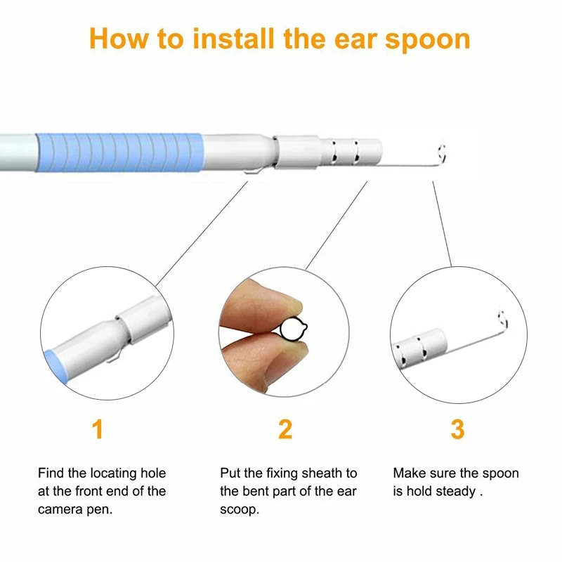 Очиститель ушного воска три-в-одном продвижение визуальный осмотр уха эндоскоп многофункциональная Ушная Ложка инструменты для ухода за здоровьем