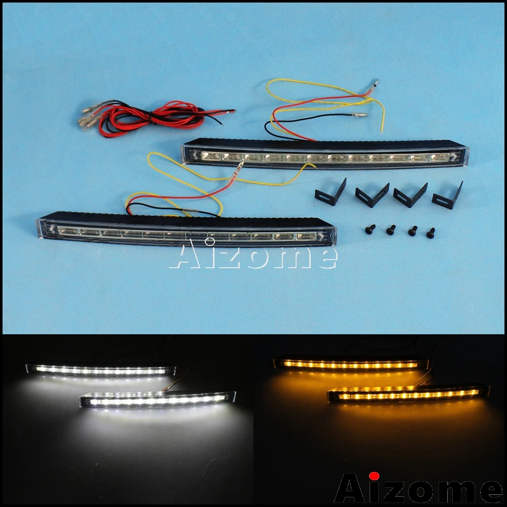 1 Pair Auto Car Daytime Running Light 12 LED DRL Daylight Front Bumper