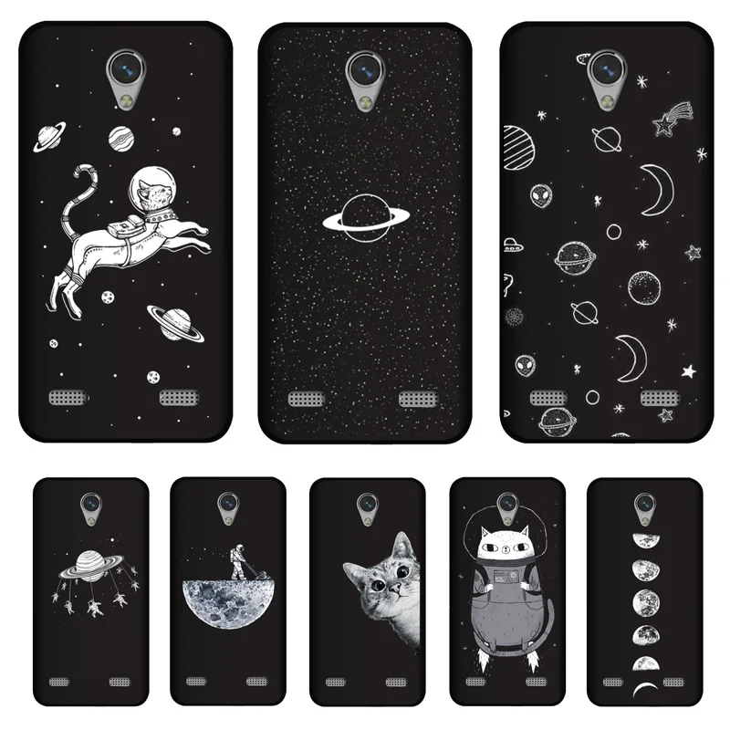 

PENSEN Soft TPU 5.0" For ZTE Blade A520 Case Cover Matte Painting Phone Cases Flower Cute Space Cat Coque