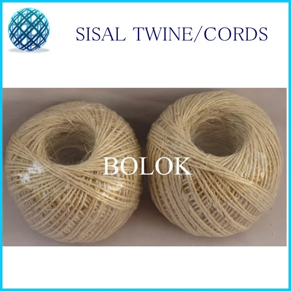 

8pcs/lot natural sisal fibre twine (dia.: 1.5mm, 1 ply twisted)80m/ball, sisal packing twine by free shipping