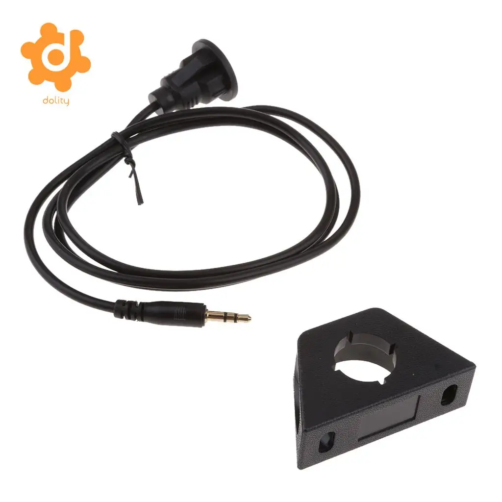 Male to Female 3.5mm AUX Extension Flush Panel Mount Cable for Boat 1 Meter