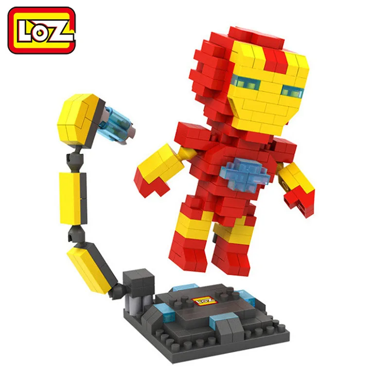 

LOZ Iron Man Diamond Building Blocks Action Figure DIY Toy Children Educational Model The Hero