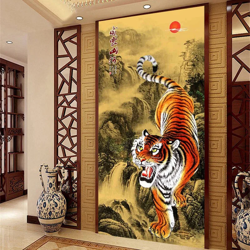 

Siberia Tiger DIY 5D Diamond Painting Round Diamond Embroidery dmc cross stitch new year christmas decoration diamond mosaic