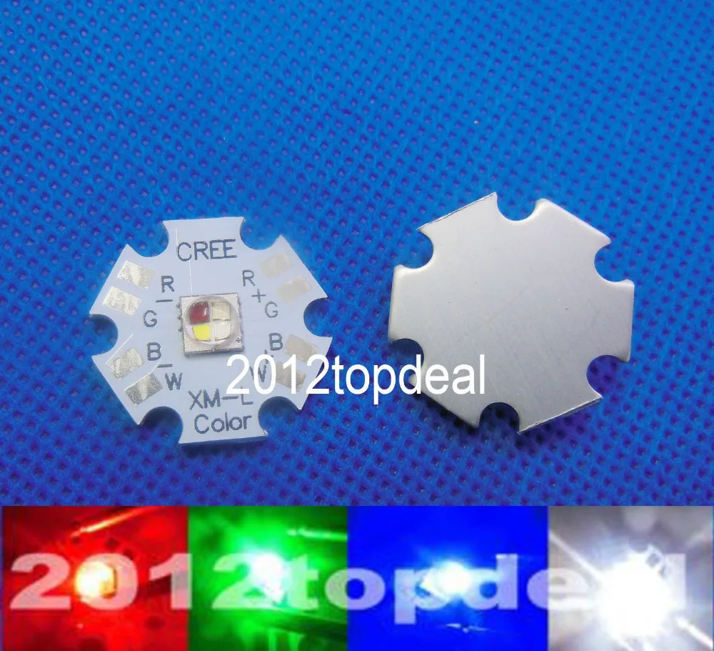 

10w Cree XLamp XM-L RGBW RGB White Color LED Emitter 4-Chip 20mm Star PCB Board