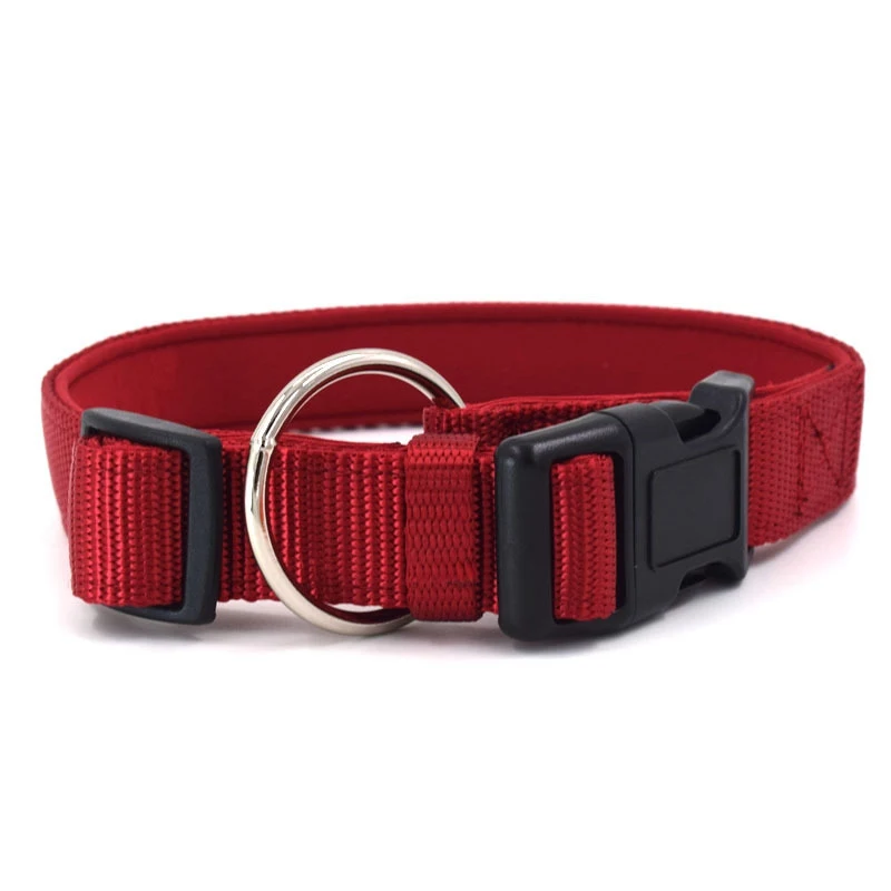 

Nylon Dog Collar Soft O Ring For Dogs Pet Puppy Padded Collars For Small Medium Large Dog Cats Walking Lead Leash Pet Products