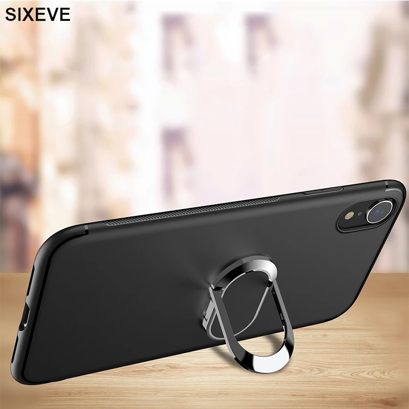 

Luxury Bracket Ring Soft TPU Case for Huawei P10 P20 P30 Mate 10 20 Plus Lite Pro Honor 9 10 Cell Phone Magnetic dropproof Cover