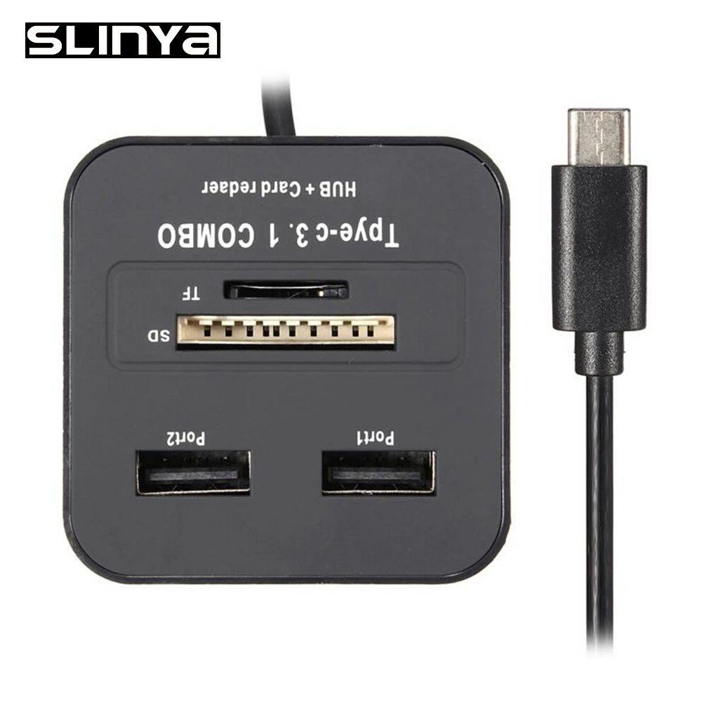 4 в 1 USB 3 Type C 2 порта 0 концентратор SD TF кардридер адаптер кардридер|memory card reader|card