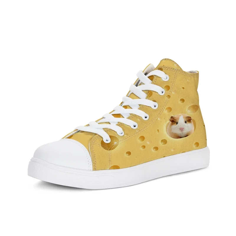 

Platform Sneakers Hamster Mouse Rabbit On Cheese Vulcanized Shoe Women Canvas Zapatos Dama Chaussures Femme Zapatos De Mujer