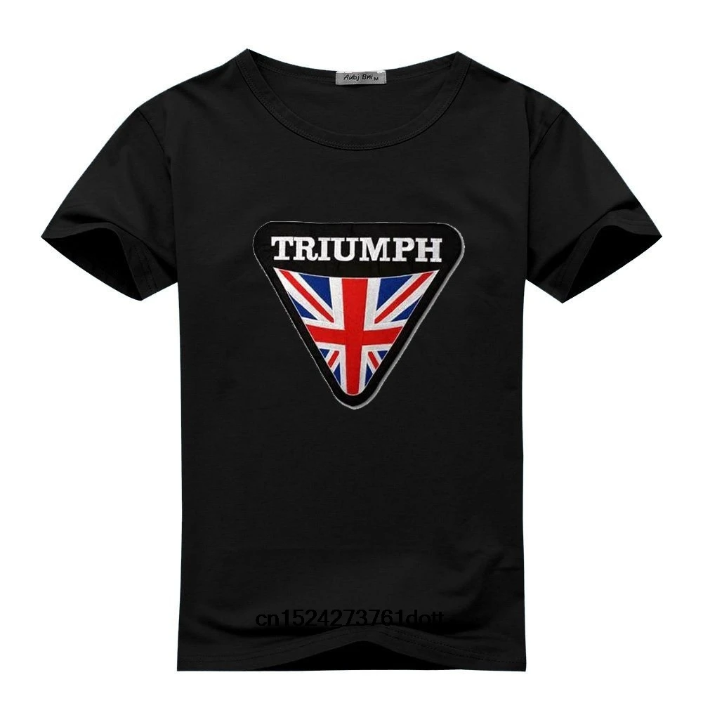 

Funny Men t shirt white t-shirt tshirts Black tee Triumph Logo For Mens Printed Short Sleeve Tops T Shirts