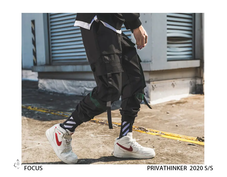 Privathinker для мужчин хип хоп пояс Брюки карго 2019 человек лоскутное комбинезоны для девочек японский уличная джоггеры брюки для