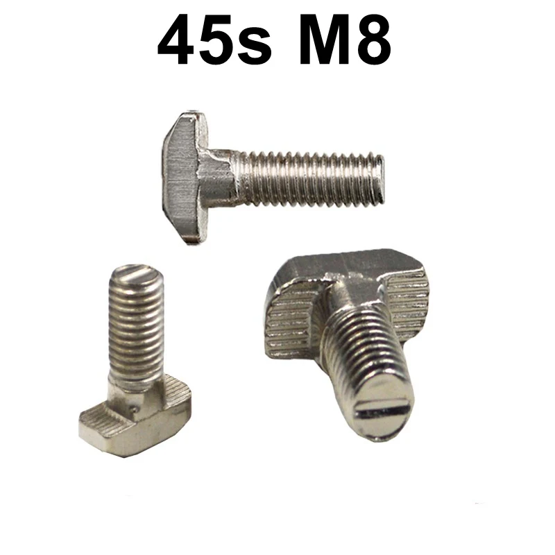 20 Pezzi 4545 M8X40 Bullone a T con testa a martello in acciaio al carbonio