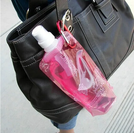 100PCS Portable Folding Water Bag Collapsible Reusable Water Bottle Plastic Bag Outdoor Sport Travel Cycling Camping Guaranteed