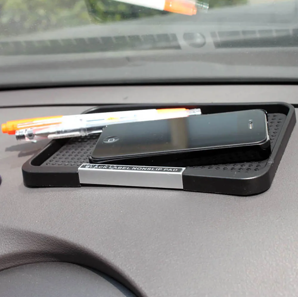 Support de téléphone de voiture antidérapant, tapis de tableau de bord automobile, coussin universel antidérapant pour GPS MP3 carte de clé pièces de monnaie 17*11cm
