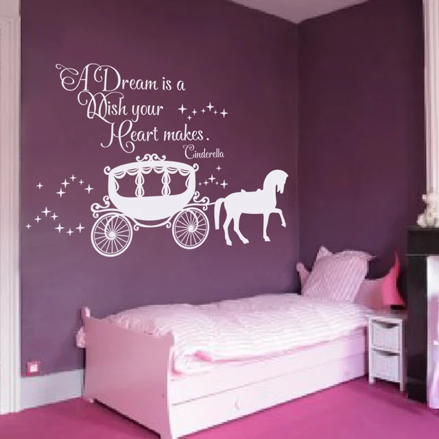 a dreams is a wish your heart makes cinderella wall decal pumpkin
