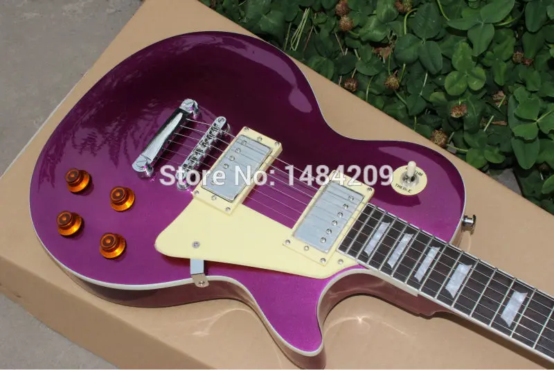 

Custom Vicers electric guitars complete China with solid metal purple guitar factory! The guitar delivered free!
