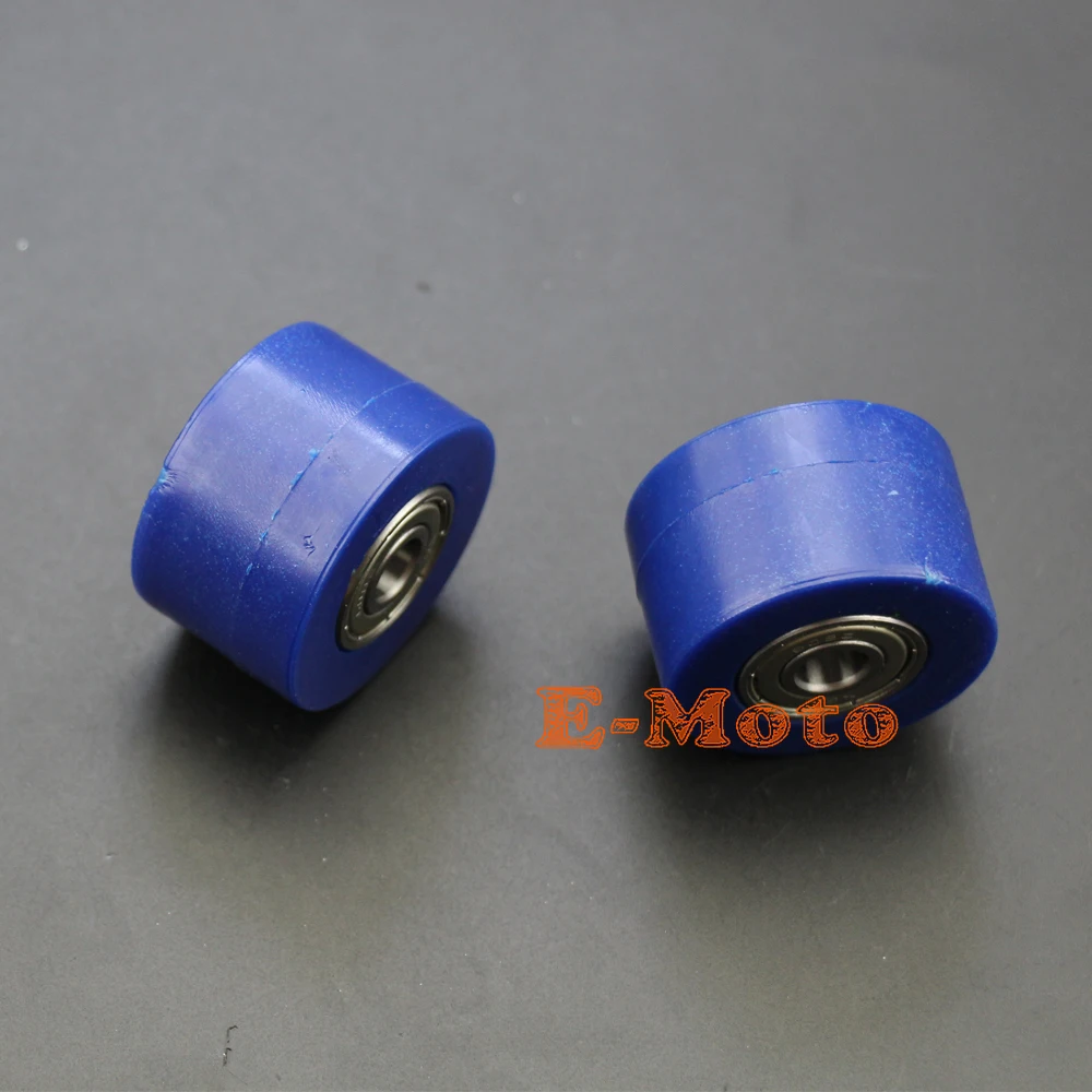 New 2PCS Blue 8mm Chain Roller Slider Tensioner Wheel Guide For Pit Dirt Bike Motorcycle ATV CRF RTF-M234568 E-Moto