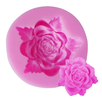 

Hot Selling Rose Leaf Shaped Silicone Mold Cake Decoration Fondant Cake 3D Food Grade Silicone Mould