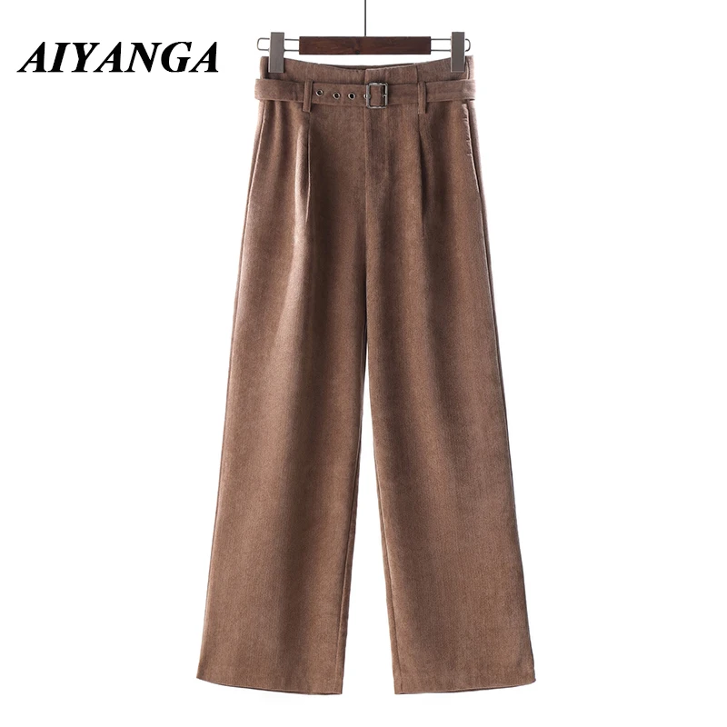 Autumn Winter 2018 Trousers For Women Corduroy Pants