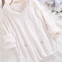 Осенние женские топы для сна, флисовые толстовки с длинными рукавами, зимняя теплая Домашняя одежда, ночное белье, ночная рубашка, Женский Топ