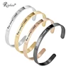 1PC personnalisé gravé personnalisé nom acier inoxydable Bracelet bijoux nom mots lettres personnalisé Bracelet & Bracelet pour femmes hommes ► Photo 1/6