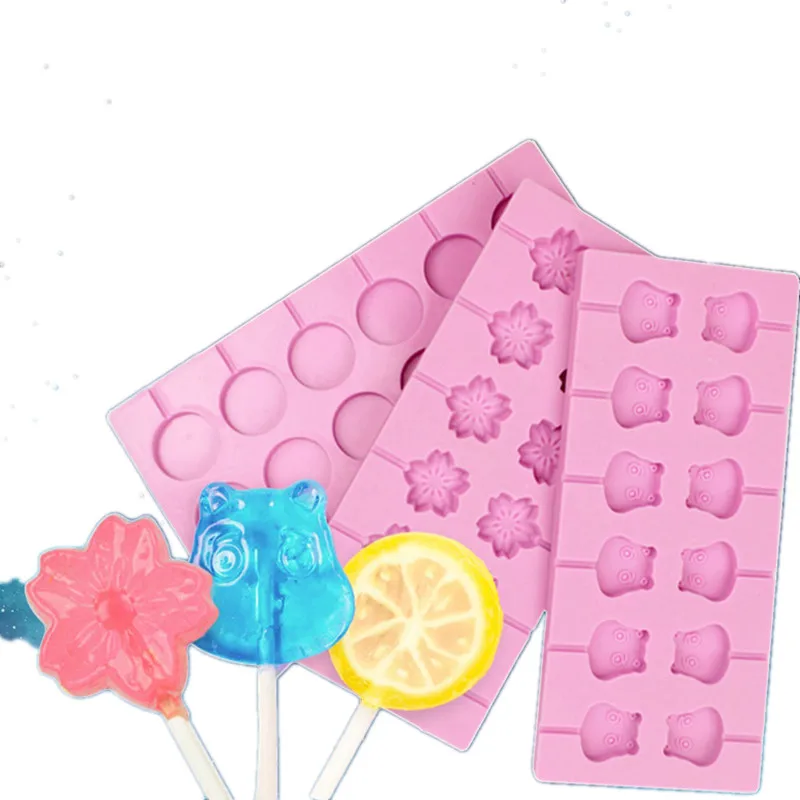 12Holes Lollipop Mold Chocolate Cake Decorating Round