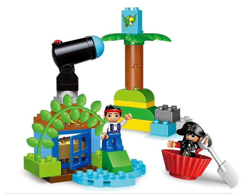 GOROCK 63 шт. Пиратская серия Джейк пиратский корабль Bucky модель большой частиц Строительные блоки Набор игрушек подарки