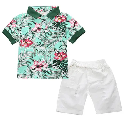 

Baby Boy Children's Clothing Sets Cotton Polo shirt T-shirt Top+White Short Pant Toddler 2pcs Outfits Children Fashion Clothes